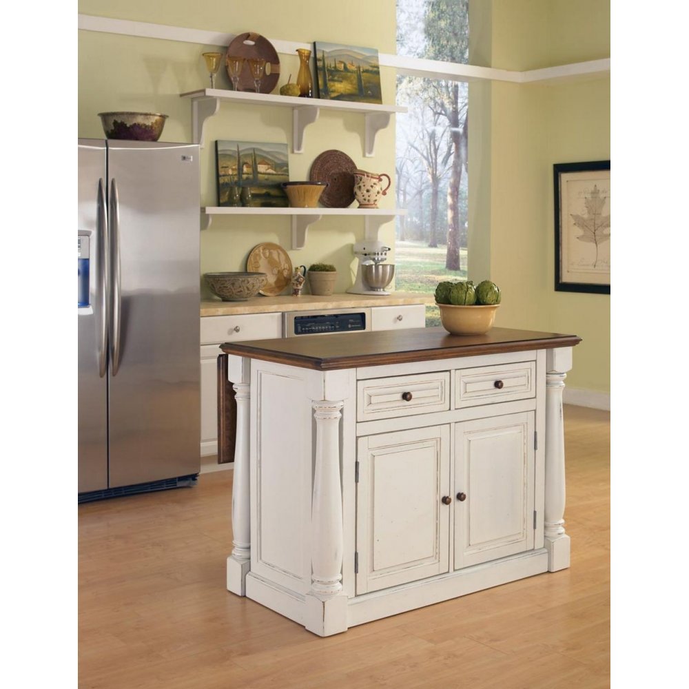 Monarch Antiqued White Kitchen Island Home Styles