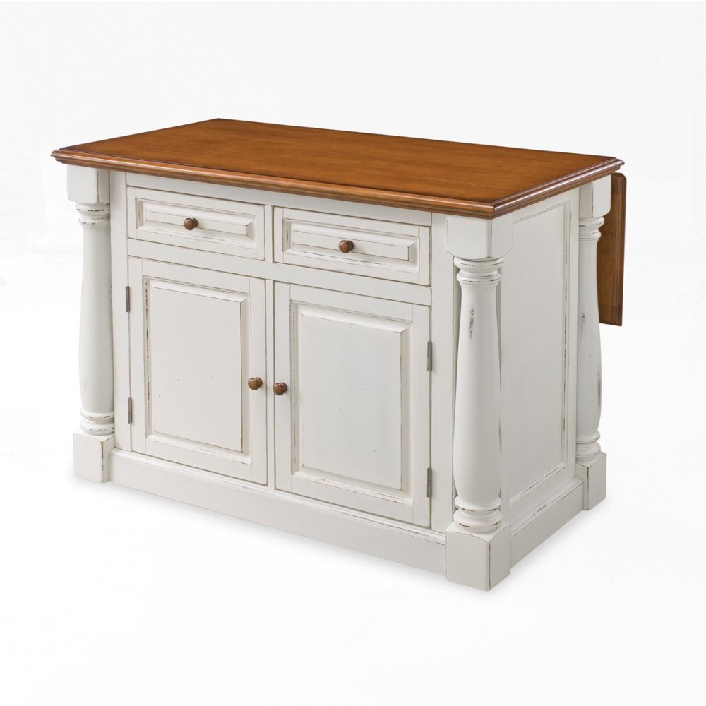 Monarch Antiqued White Kitchen Island Home Styles