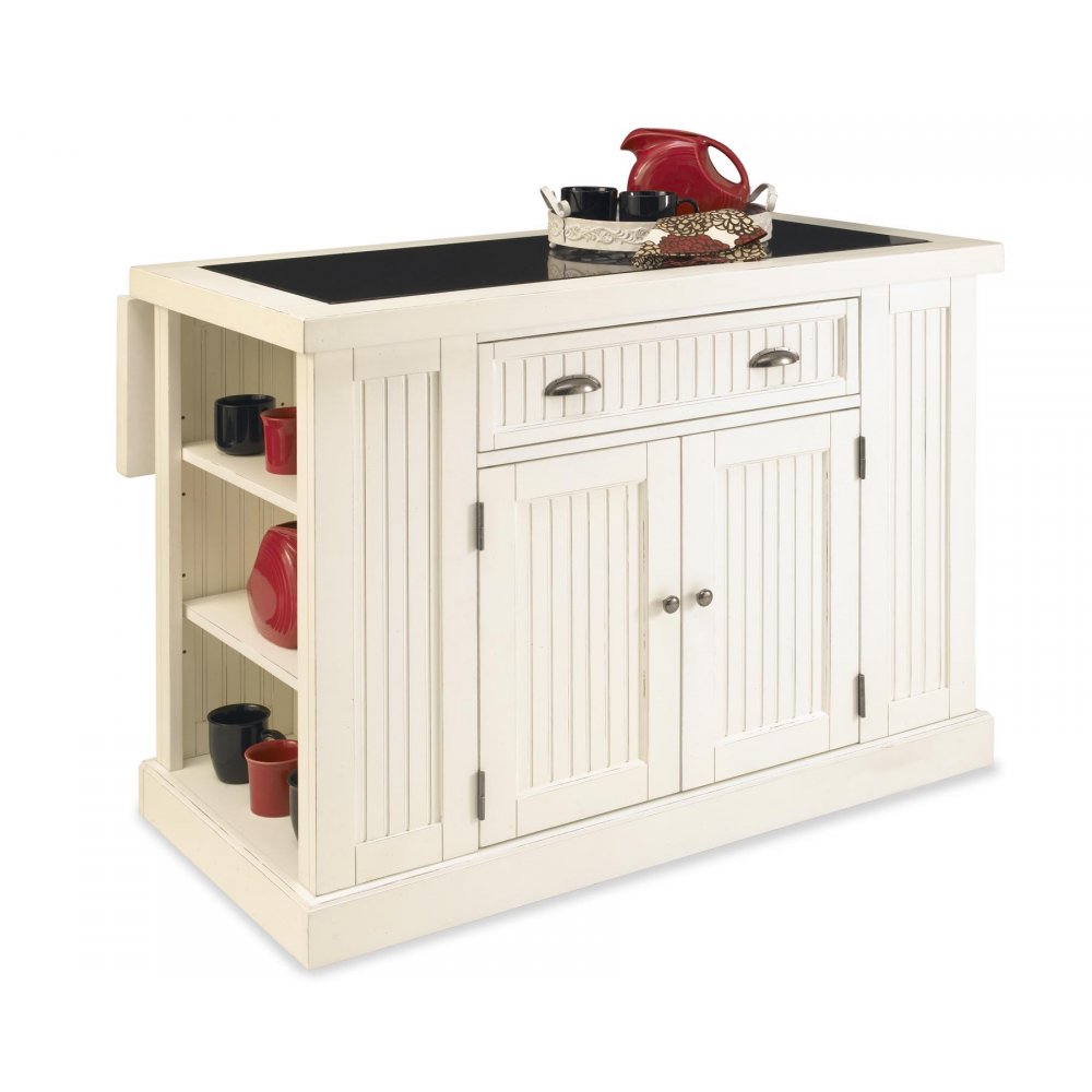 Nantucket Kitchen Island Distressed White Finish Home Styles