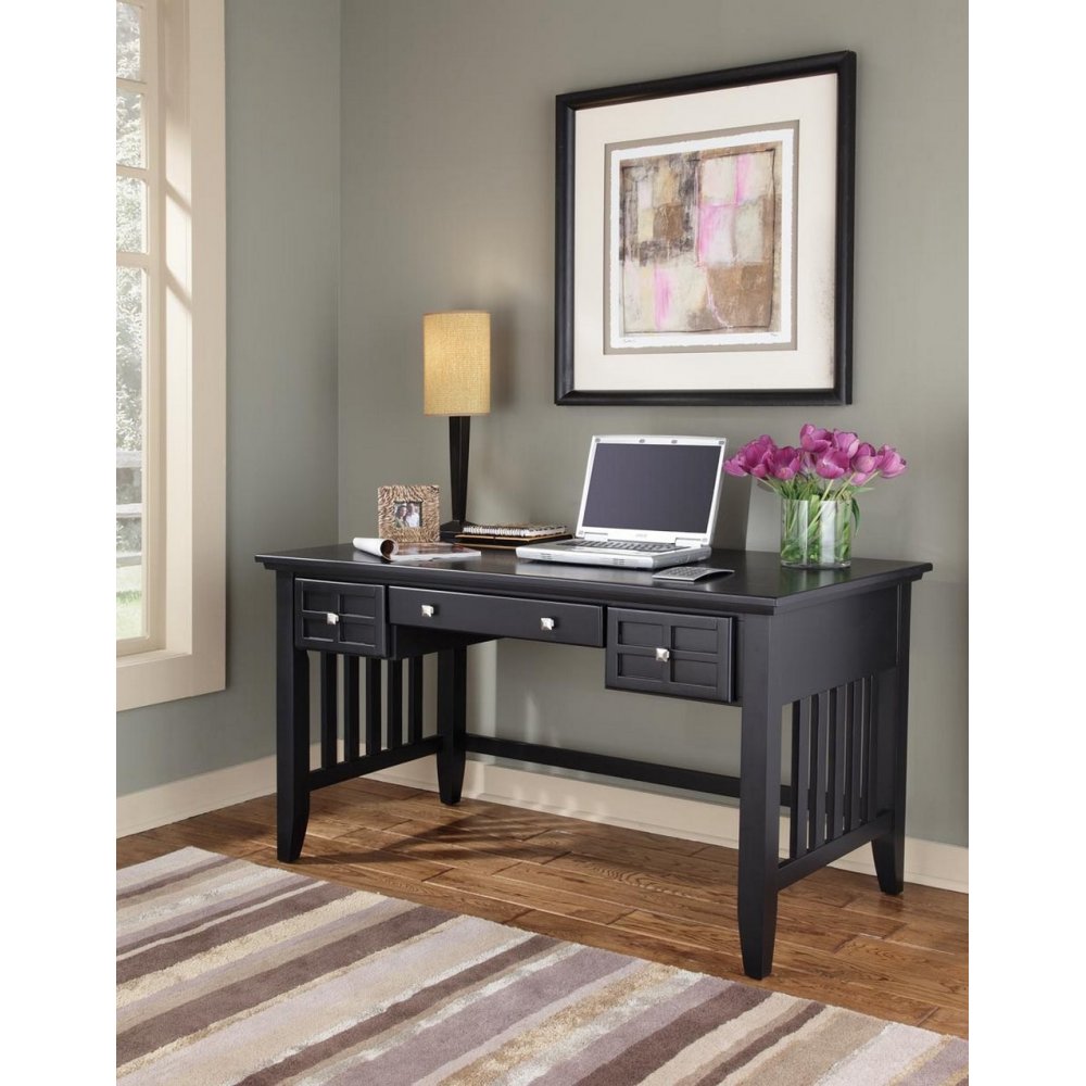 Arts Crafts Black Executive Desk Homestyles Arts Crafts Black Executive Desk