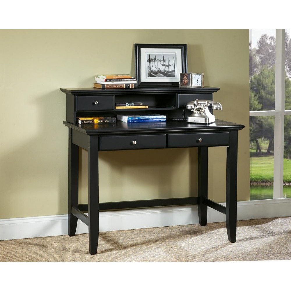 Bedford Black Student Desk And Hutch Homestyles
