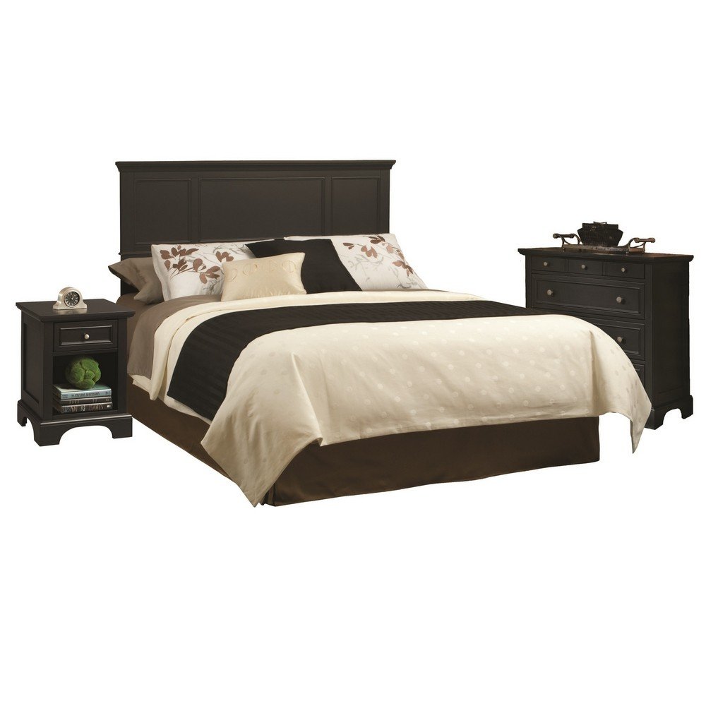 Bedford Black King Headboard Nightstand And Chest Home Styles Bedford Black King Headboard Nightstand And Chest
