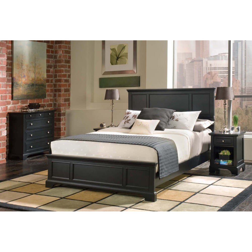 Bedford Black King Bed Nightstand And Chest Home Styles Bedford Black King Bed Nightstand And Chest