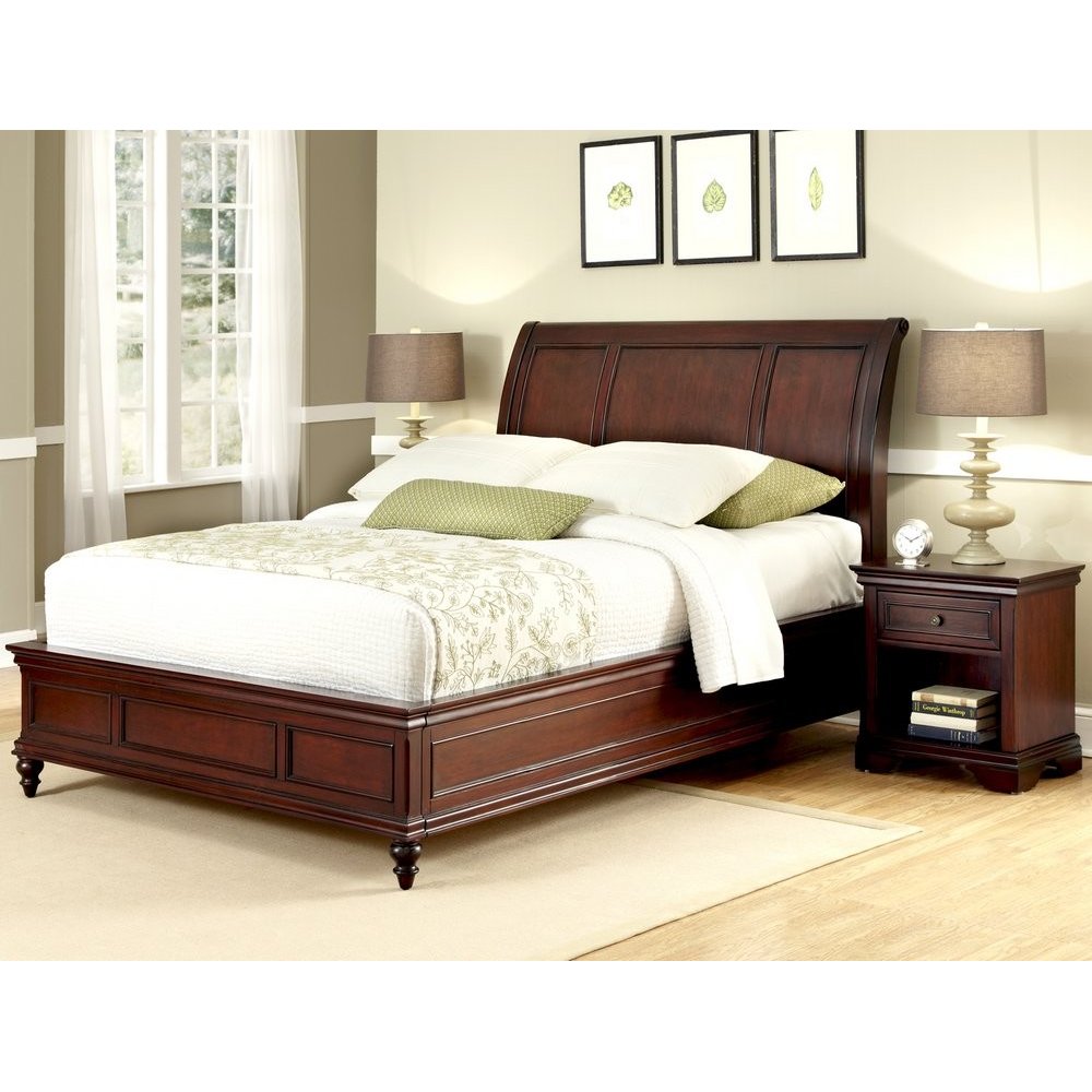 Lafayette Queen Sleigh Bed and Nightstand Home Styles