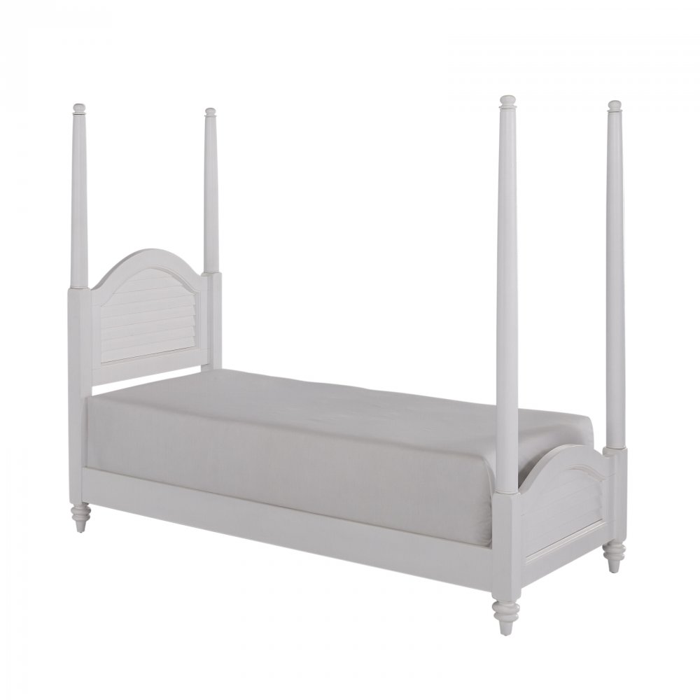 Bermuda Brushed White Twin Poster Bed Home Styles Bermuda Brushed White Twin Poster Bed