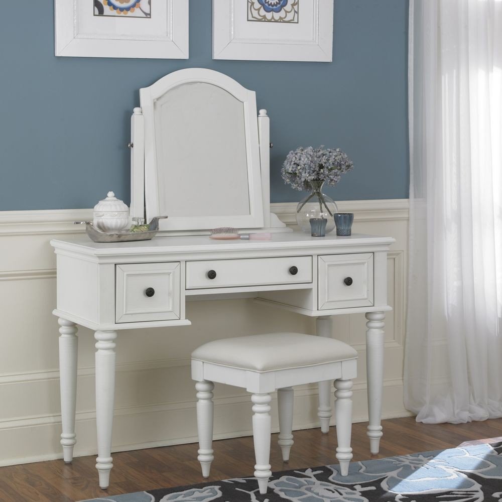 Bermuda Vanity Bench White Finish Homestyles