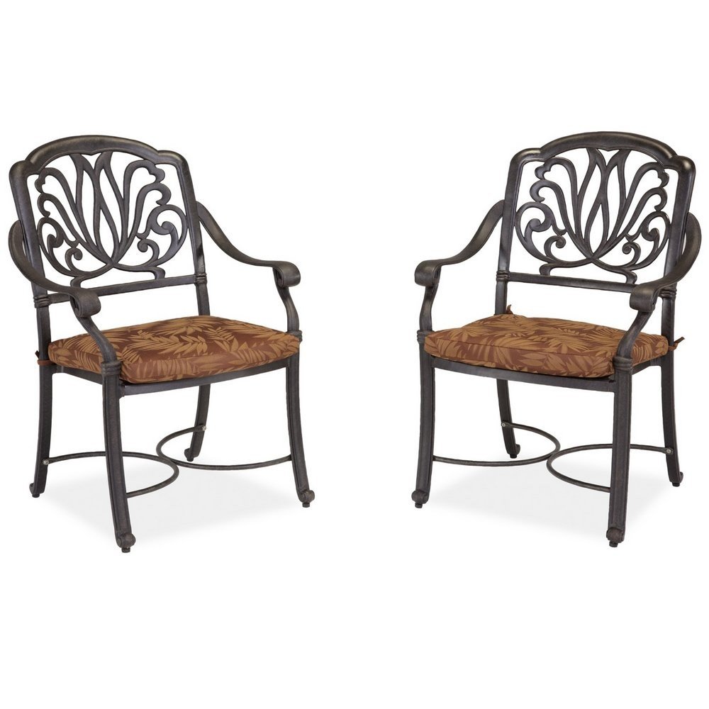 Floral Blossom Set of Arm Chairs w/ Cushion Home Styles