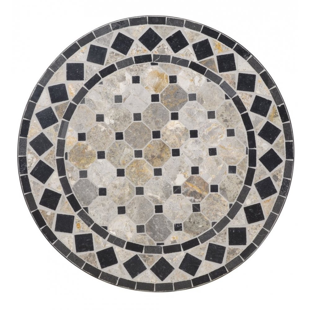 Tan and Black Tile Top Bistro Table Home Styles