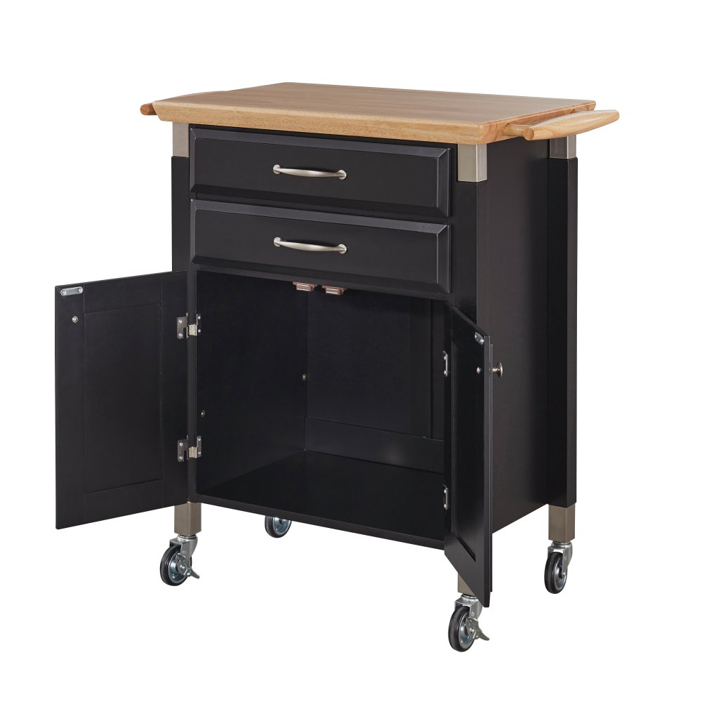 Dolly Madison Black Kitchen Cart With Storage Dolly Madison Black Kitchen Cart With Storage