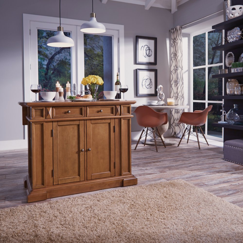 Americana Kitchen Island Distressed Oak Finish Home Styles Americana Kitchen Island Distressed Oak Finish 5004 94