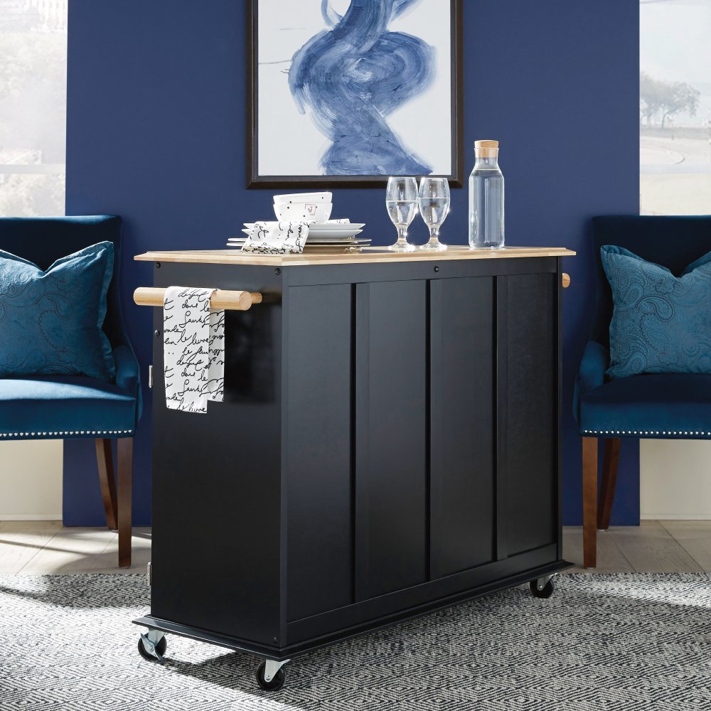 Dolly Madison Black Island Cart Home Styles