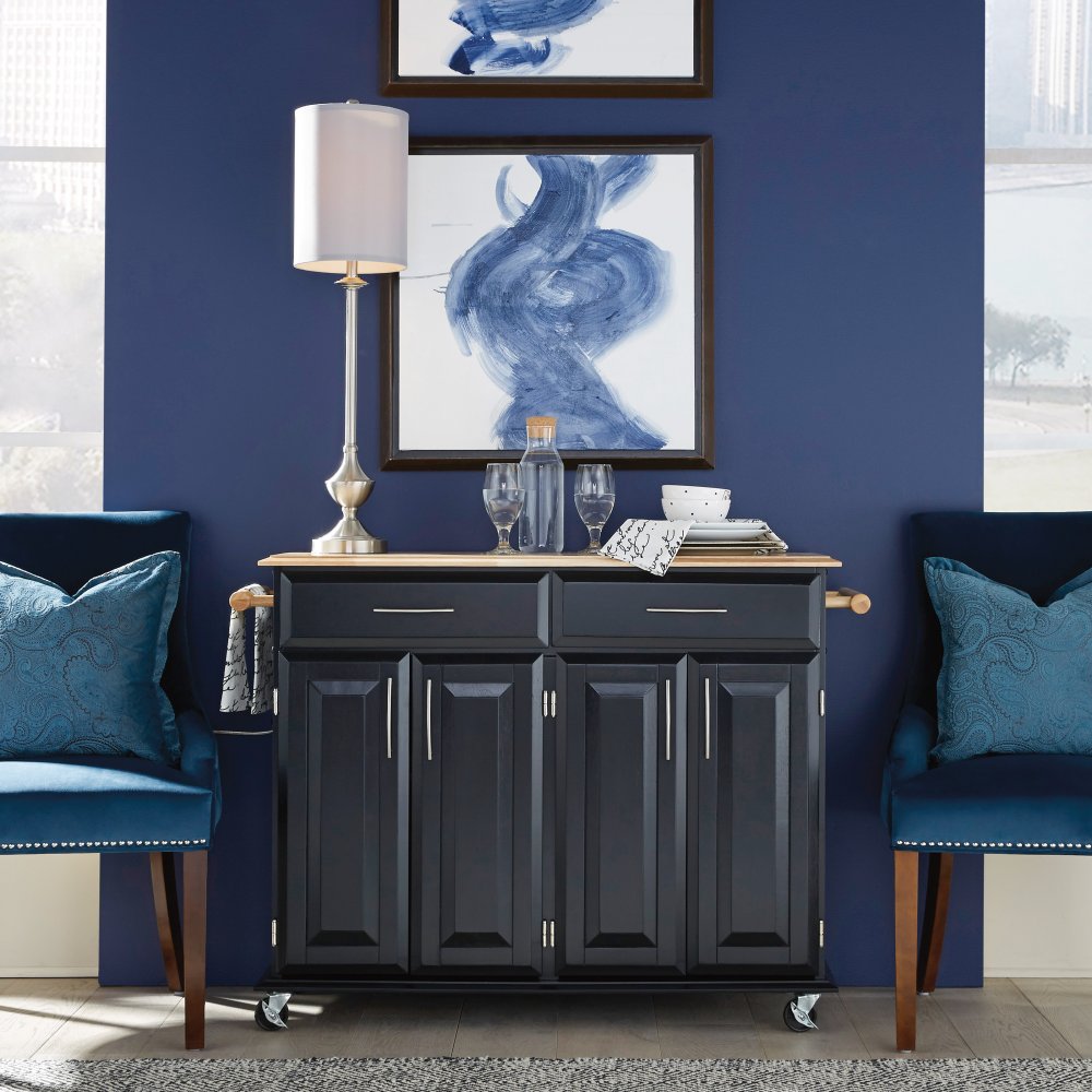 Dolly Madison Black Island Cart Home Styles