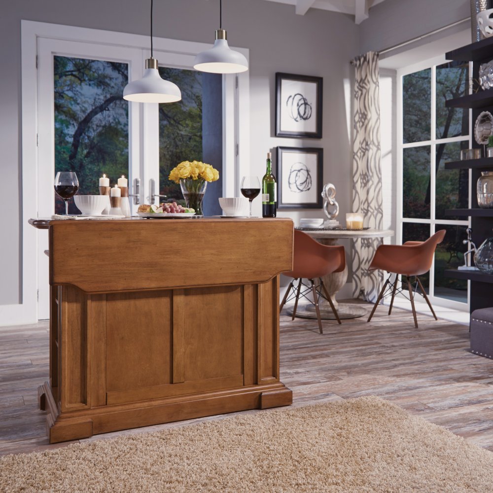 Americana Kitchen Island Distressed Oak Finish Home Styles 5004 94