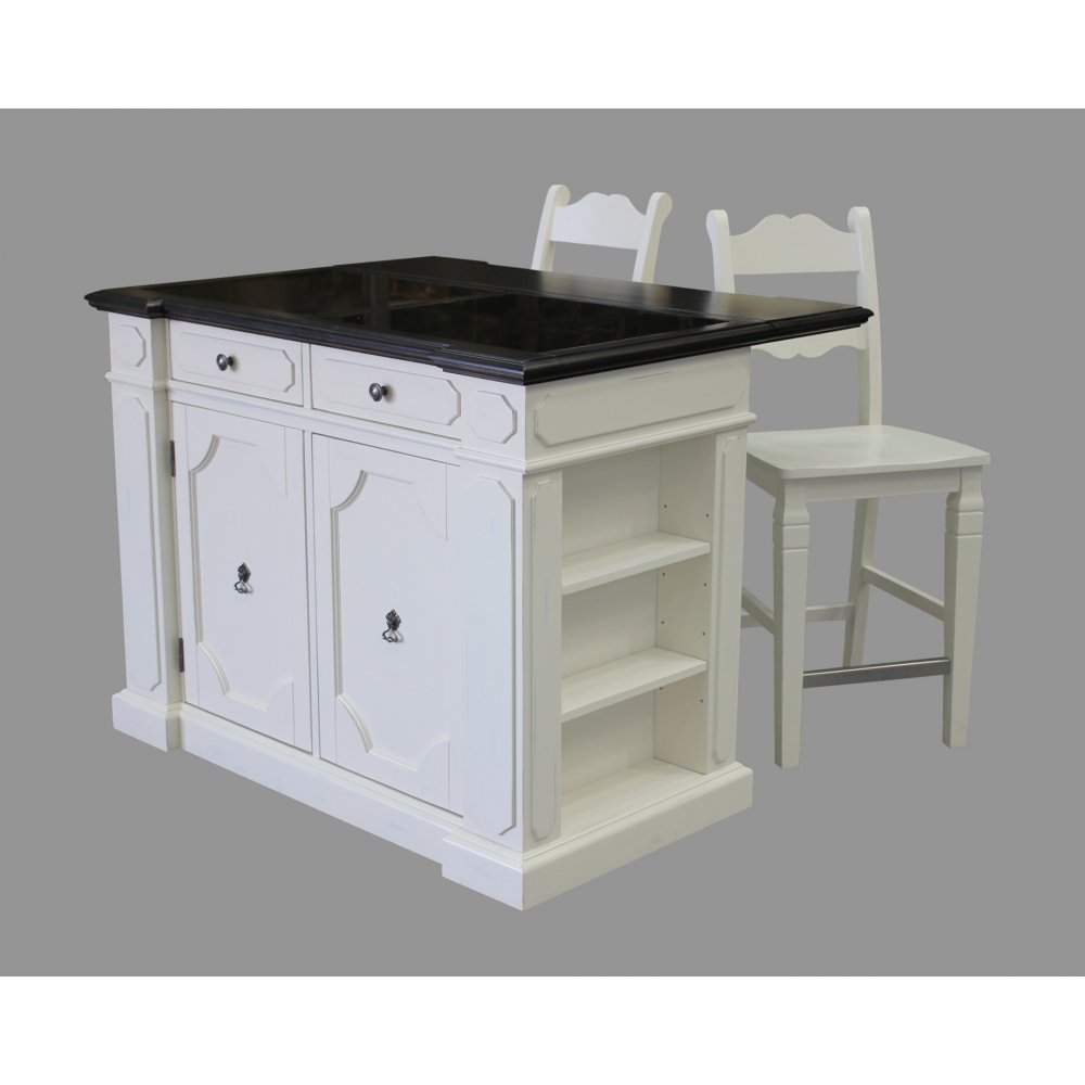Fiesta Granite Top Kitchen Island With 2 Stools Home Styles