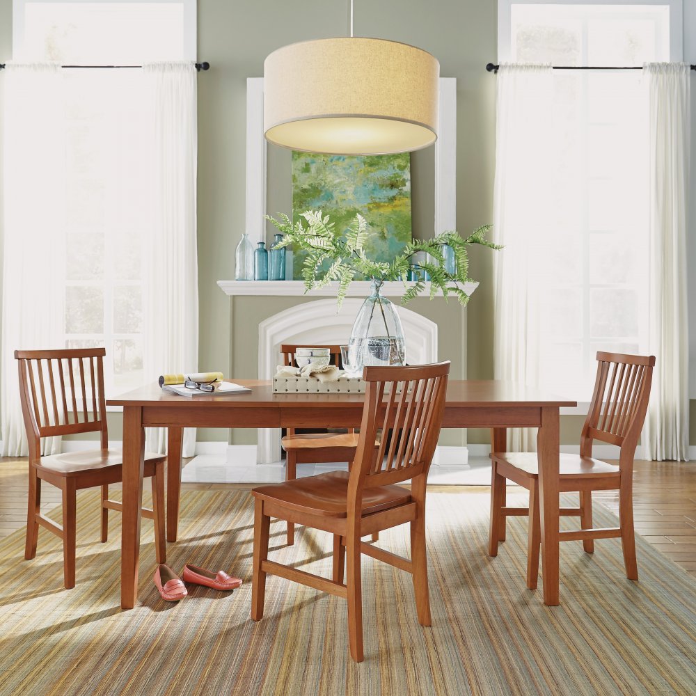 Arts Crafts 5pc Rectangular Dining Set Cottage Oak Finish Home 5180 802 318