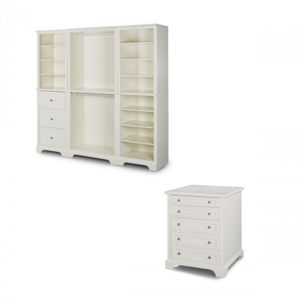 Naples 3 Pc Storage Wall Unit With 30 Inch Storage Island Home