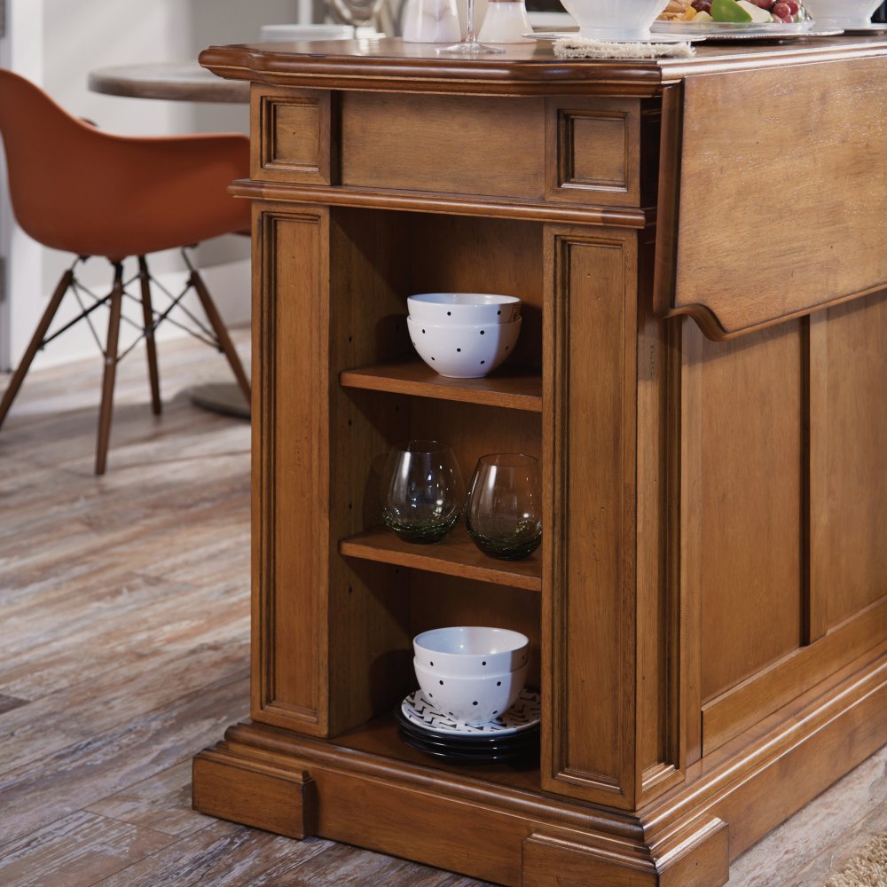 Americana Kitchen Island Distressed Oak Finish Home Styles 5004 94